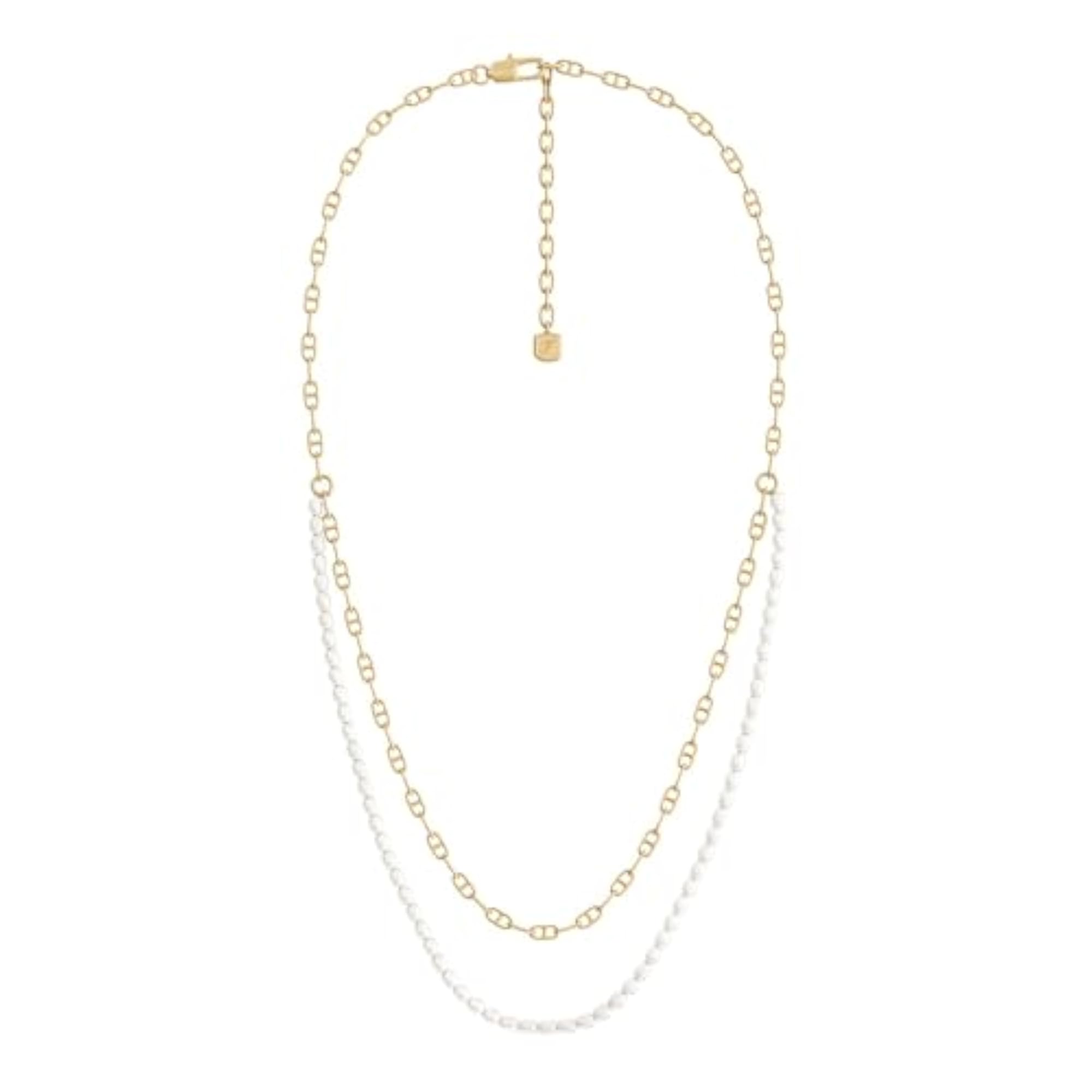 Heritage Yellow Brass Necklace, Elegant Design